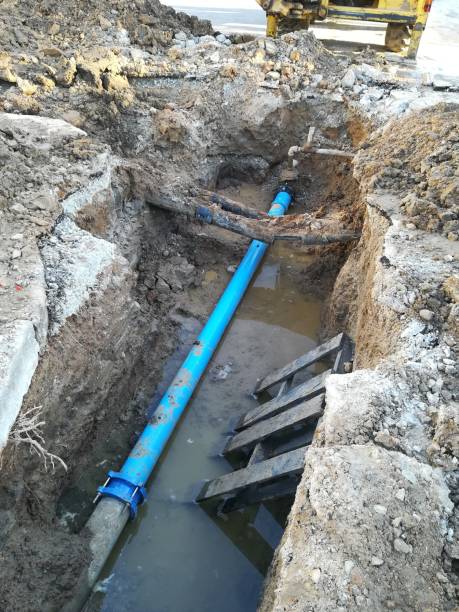 Underground Leak Detection Kalamunda • Leak Detection Perth | Wizard Leak Detection A newly installed underground water pipe in Port Elizabeth, South Africa. This image can be used to represent public works or city plumbing.